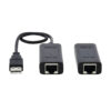 Tripp Lite series 1-Port USB over Cat5/Cat6 Extender Kit with Power over Cable - USB 2.0, Up to 164.04 ft. (50M), Black, TAA