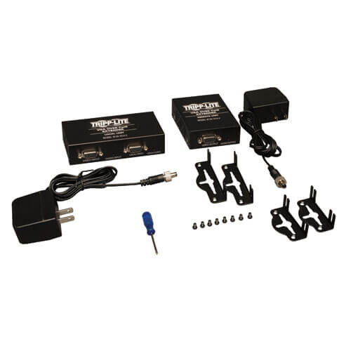 b3e1b1d4e8ca23ea05106e66a6040ff9 Tripp Lite series VGA over Cat5/6 Extender Kit, Box-Style Transmitter/Receiver for Video/Audio, Up to 1000 ft. (305 m), TAA