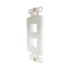 Tripp Lite series Safe-IT 2-Port Antibacterial Wall-Mount Insert, Decora Style, Vertical, Ivory, TAA
