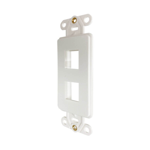 Tripp Lite series Safe-IT 2-Port Antibacterial Wall-Mount Insert, Decora Style, Vertical, Ivory, TAA