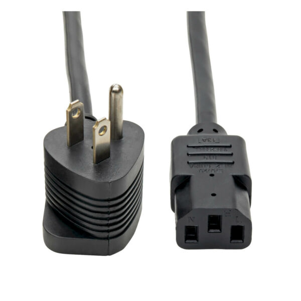 Tripp Lite series Piggyback Extension Cord, NEMA 5-15P/5-15R to C13 - 13A, 125V, 16 AWG, 6 ft. (1.83 m), Black