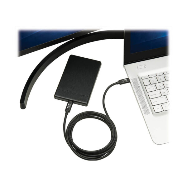 Tripp Lite series Thunderbolt 3 Passive Cable (M/M) - 20 Gbps, 5A 100W Power Delivery, 4K/60 Hz, 2M (6.56 ft.), Black