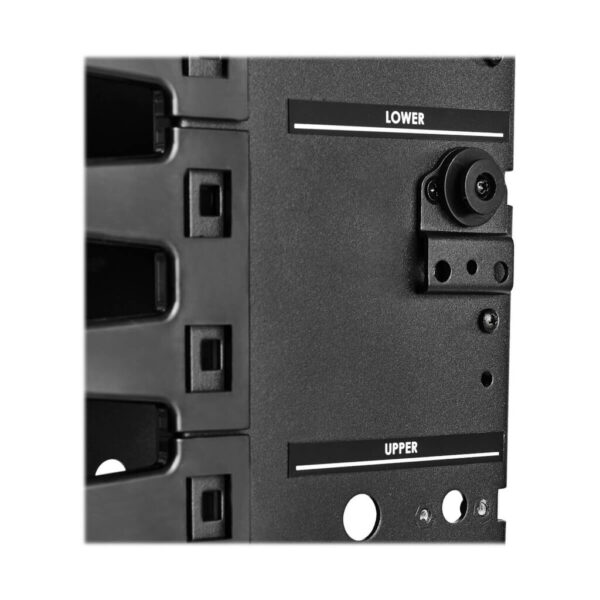 b4555ef2db655ed7ad041114c12a8bfb Tripp Lite series High-Capacity Vertical Cable Manager - Deep Double Finger Duct with Cover, Double Sided, 12 in. Wide, Black, 7 ft. (2.2 m)