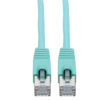 b4585bfdb9c4806e6c32d238f3e09400 Tripp Lite series Cat6a 10G Snagless Shielded STP Ethernet Cable (RJ45 M/M), PoE, Aqua, 3 ft. (0.91 m)