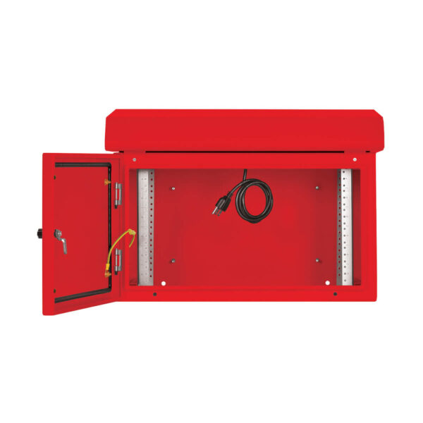 Tripp Lite series SmartRack Industrial Enclosure - NEMA 3R, Wall Mount, Metal, Locking, Fan With Thermal Switch, 16.5 in. Depth, 6U, Red