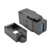 b4698c27a279ffc203faac3778b22037 Tripp Lite series USB 3.0 All-in-One Keystone/Panel Mount Coupler (F/F), Black, TAA