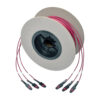 Tripp Lite MTP/MPO Multimode Base-8 Trunk Cable, 24-Strand, 40GB/100GB, 40/100GBASE-SR4, OM4 Plenum-Rated (3xF/3xF), Magenta, 61 m - N858-61M-3X8-MG