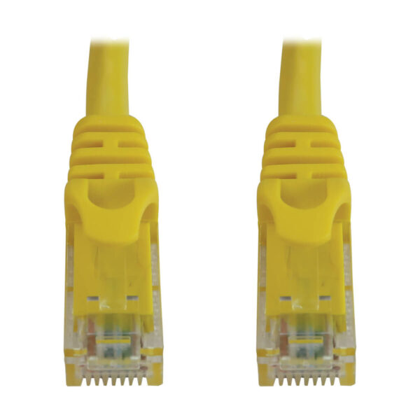Tripp Lite series Cat6a 10G Snagless Molded UTP Ethernet Cable (RJ45 M/M), PoE, Yellow, 100 ft. (30.5 m)