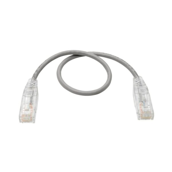 b48fb12cf567cddaded2287fdbaf1626 Tripp Lite series Cat6 Gigabit Snagless Slim UTP Ethernet Cable (RJ45 M/M), PoE, Gray, 1 ft. (0.31 m)