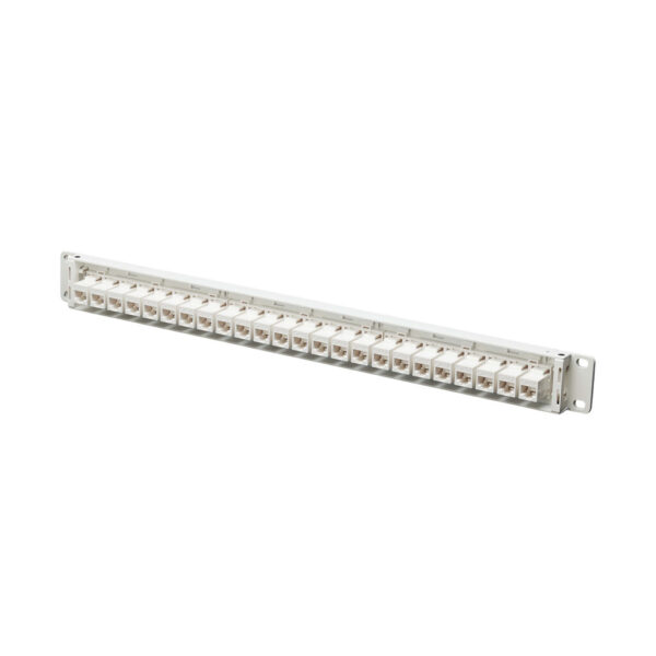 b51d2489239b3289c1fc2960eb9529c9 Tripp Lite series 24-Port Cat6a Feed-Through Patch Panel - 4PPoE Compliant, 1U Rack-Mount, RJ45 Ethernet, White, TAA