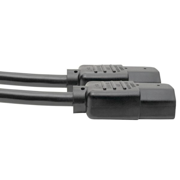b523401a48ab71d64c41363536f4b212 Tripp Lite series C14 Male to C13 Female Splitter, PDU Style - C14 to 2x C13, 10A, 250V, 18 AWG, 6 ft. (1.83 m), Black