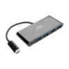 b52a4ca67f7ddda95a881f3a7cd12873 Tripp Lite series 4-Port USB-C Hub, USB 3.x (5Gbps), 4x USB-A Ports, 60W PD Charging, Black
