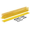 Tripp Lite series Horizontal Cable Manager - Finger Duct with Cover, Yellow, 1U