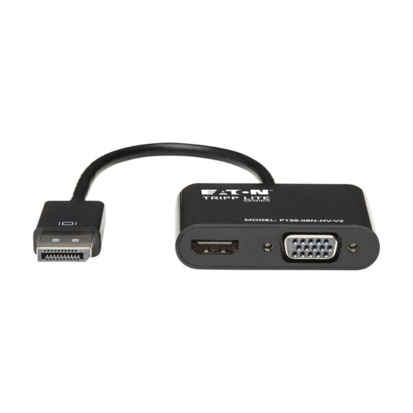 Tripp Lite series DisplayPort to VGA/HDMI All-in-One Converter Adapter, DP ver 1.2, 4K 30 Hz HDMI