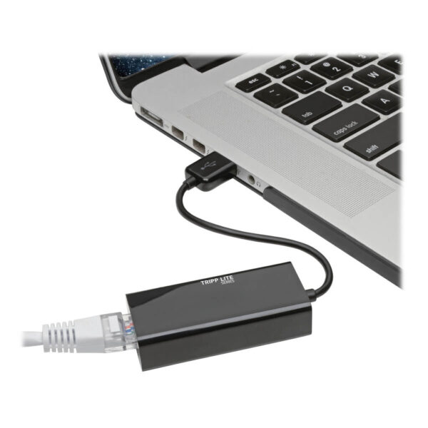 Tripp Lite series USB 2.0 Ethernet NIC Adapter - 10/100 Mbps, RJ45, Black
