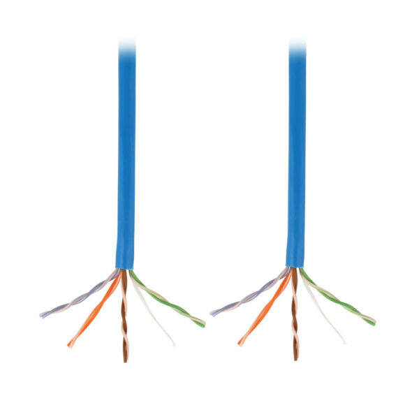 Tripp Lite series Cat5e 350 MHz Solid Core Plenum-Rated (UTP) PVC Bulk Ethernet Cable - Blue, 1000 ft. (304.8 m)