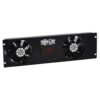 Tripp Lite series 3U Digital Temperature Sensor with 2 12VDC High-Performance Fans, Blanking Panel, LCD