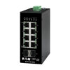 Tripp Lite series 8-Port Unmanaged Industrial Gigabit Ethernet Switch - 10/100/1000 Mbps, 2 GbE SFP Slots, -40° to 75°C, iQoS, DIN Mount, TAA