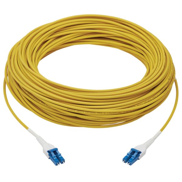 b6562d2802bb8a0d5d443ef0134d688f-2 Tripp Lite series 100G Duplex Singlemode 9/125 OS2 Armored Fiber Optic Cable (LC/LC Duplex M/M), LSZH, Yellow, 100 m (328 ft.)