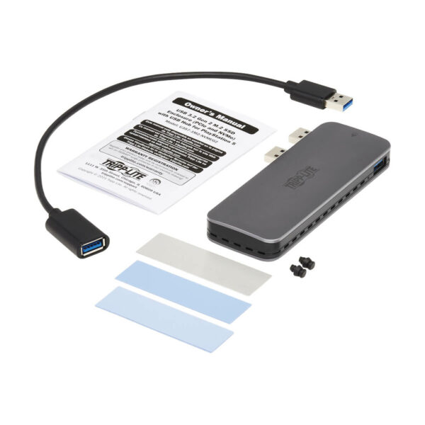 Tripp Lite series M.2 SSD Enclosure for PlayStation 5 - USB 3.2 Gen 2, PCIe and NVMe, Aluminum Housing