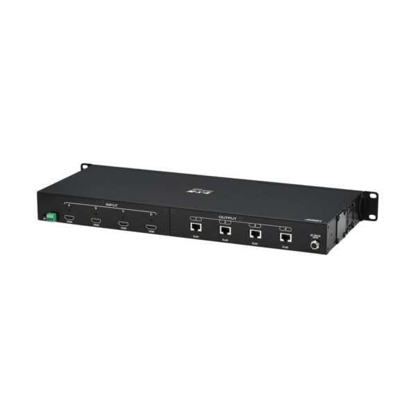 Tripp Lite series 4x4 HDMI over Cat6 Matrix Switch Kit, Switch/4x Pigtail Receivers - 4K 60 Hz, HDR, 4:4:4, PoC, 230 ft. (70.1 m), TAA