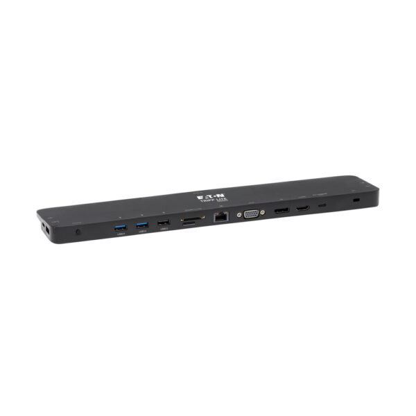 b6690a4b8cd39f027ad93282f7203c96 Tripp Lite series USB-C Dock, Triple Display - 4K HDMI & DP, VGA, USB 3.x (5Gbps) and USB 2.0 Hub Ports, GbE, 100W PD Charging