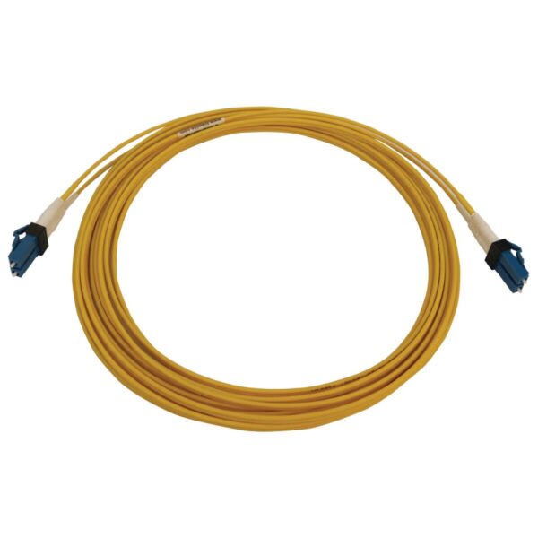 Tripp Lite series 400G Duplex Singlemode 9/125 OS2 Switchable Fiber Optic Cable (LC/UPC M/M), LSZH, Yellow, 5 m (16.8 ft.)