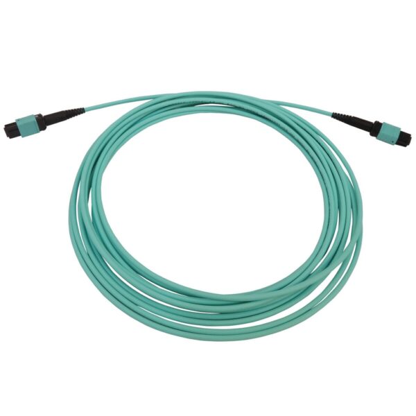 b6f13c8e1dcb1fa5fb1b5f086e6d4ddc Tripp Lite series 40/100/400G Multimode 50/125 OM3 Fiber Optic Cable (12F MTP/MPO-PC F/F), LSZH, Aqua, 5 m (16.4 ft.)