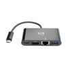 b7252f50d0dfcfd6ee0e7546e1a4af95 Tripp Lite series USB-C Multiport Adapter - 4K HDMI, USB 3.x (5Gbps) Hub Port, GbE, 60W PD Charging, HDCP, Black