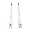 Tripp Lite series 10Gb Duplex Multimode 50/125 OM3 LSZH Fiber Patch Cable, (LC/LC) - Aqua, 8M (26 ft.)