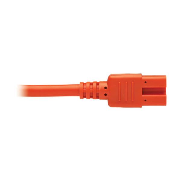 Tripp Lite series Power Cord C14 to C15 - Heavy-Duty, 15A, 250V, 14 AWG, 6 ft. (1.83 m), Orange