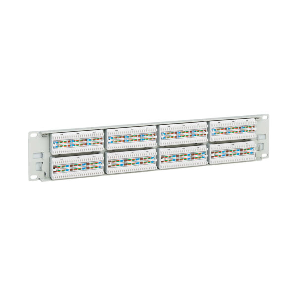 Tripp Lite series 48-Port Cat6 Patch Panel - 4PPoE Compliant, 110/Krone, 568A/B, RJ45 Ethernet, 2U Rack-Mount, White, TAA