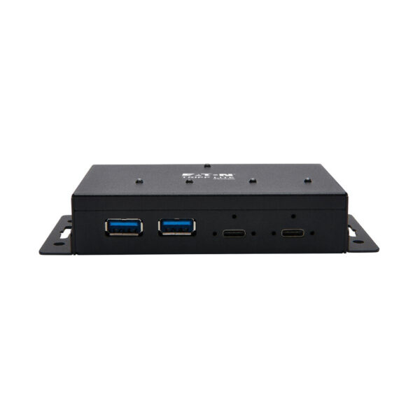 Tripp Lite series Industrial 4-Port USB-C Hub - USB 3.x Gen 2 (10Gbps), 2x USB-A & 2x USB-C Ports, 15 kV ESD Immunity, TAA