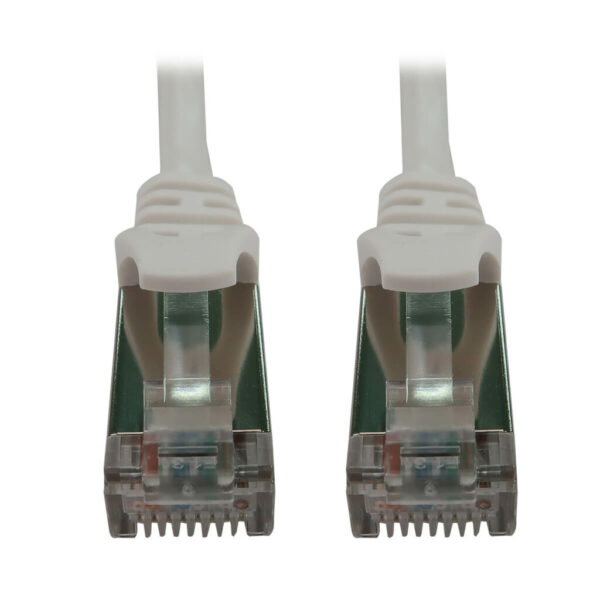 b8831dbbc457f6a906304b7d02851ab5-1 Tripp Lite series Cat6a 10G Snagless Shielded Slim STP Ethernet Cable (RJ45 M/M), PoE, White, 6 ft. (1.8 m)