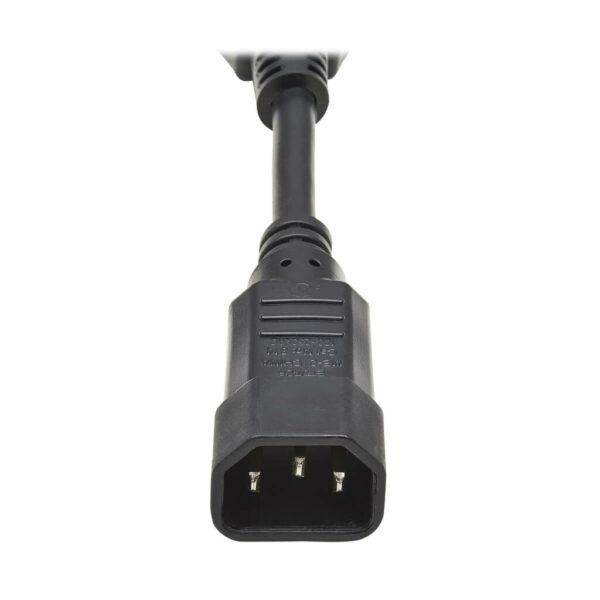 Tripp Lite series Power Cord Y Splitter, C14 to 2x NEMA 5-15R - 13A, 125V, 16 AWG, 18 in. (46 cm), Black
