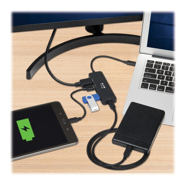 b8d4392b2a5e360fdb5f9a841721b949 Tripp Lite series USB-C Multiport Adapter - 4K 60 Hz HDMI, USB 3.x (5Gbps) Hub Ports, 100W PD Charging, HDR, HDCP 2.2
