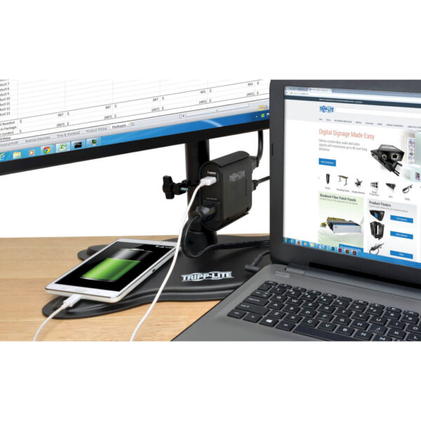 b940b97d9b1c08cf82d360740f3bd86c Tripp Lite series AC/USB Charging Clip for Display Mounts