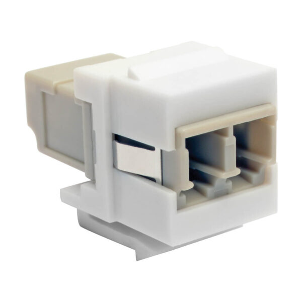 b9bbd432ae8c9d371f935f2b607f608a Tripp Lite series Duplex Multimode Fiber Coupler, Keystone Jack - LC to LC, White