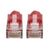 Tripp Lite series Cat6 Gigabit Snagless Molded (UTP) Ethernet Cable (RJ45 M/M), PoE, Red, 6-in. (15.24 cm)