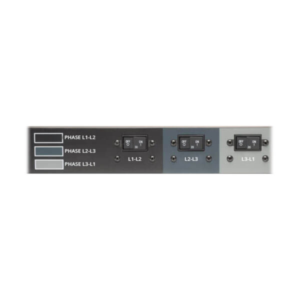 Tripp Lite series 14.4kW 3-Phase Local Metered PDU, 208V Outlets (36 C13, 6 C19, 3 L6-30R) Hubbell 50A CS8365C, 6 ft. (1.83 m) Cord, 0U Vertical, TAA