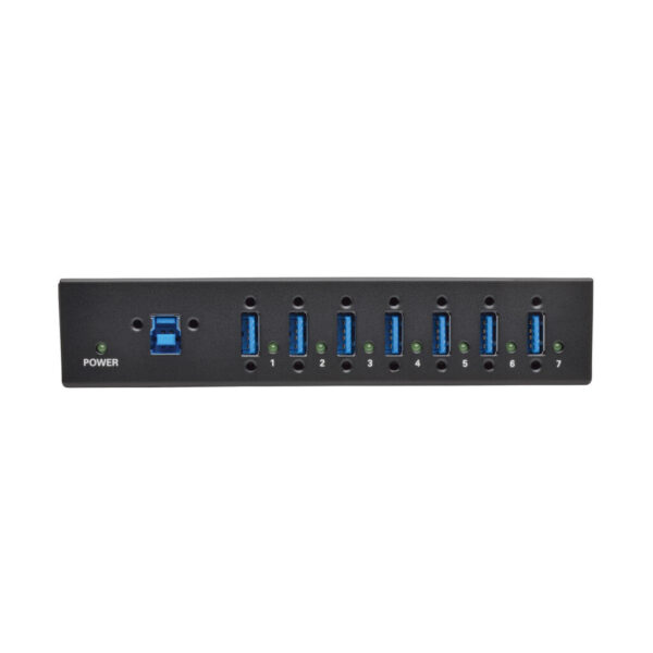 Tripp Lite series 7-Port Industrial-Grade USB 3.x (5Gbps) Hub - 20 kV ESD Immunity, Metal Housing, Mountable