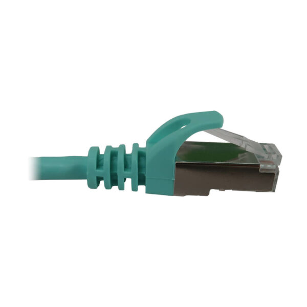 ba4848549f07302ac8d8bc99ca60696e Tripp Lite series Cat6a 10G Snagless Shielded Slim STP Ethernet Cable (RJ45 M/M), PoE, Aqua, 1 ft. (0.3 m)