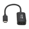 ba64a9aa9a97ab4b63c8619d50f4da97 Tripp Lite series USB-C to HDMI Active Adapter Cable (M/F), 4K 60 Hz, HDR, 4:4:4, DP 1.4 Alt Mode, HDCP 2.2, Black, 6 in. (15.2 cm)