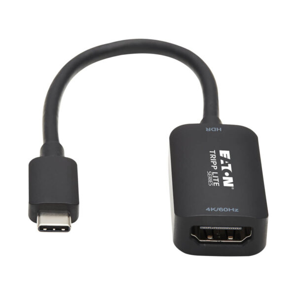 ba64a9aa9a97ab4b63c8619d50f4da97 Tripp Lite series USB-C to HDMI Active Adapter Cable (M/F), 4K 60 Hz, HDR, 4:4:4, DP 1.4 Alt Mode, HDCP 2.2, Black, 6 in. (15.2 cm)