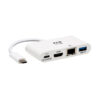 ba9700524d7159482aa8dd227bc987b2 Tripp Lite series USB-C Multiport Adapter - 4K HDMI, USB 3.x (5Gbps) Hub Port, GbE, 60W PD Charging, HDCP, White