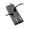 Tripp Lite series 8-Outlet Surge Protector with 4 USB Ports (4.2A Shared) - 6 ft. (1.83 m) Cord, 1800 Joules, Black - TLP864USBB