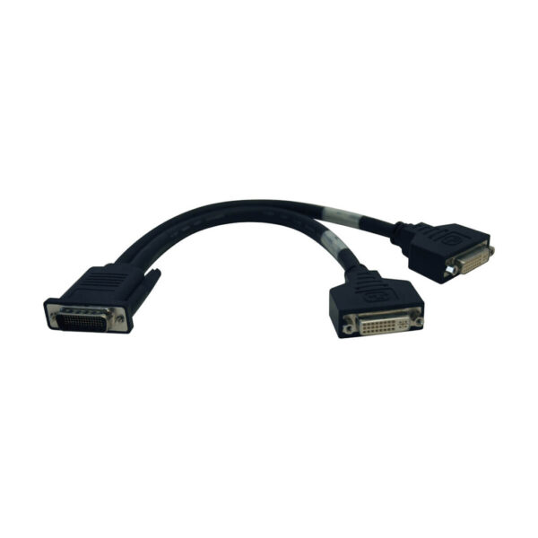 bac90fc0b841e7a5d5db877cce53f189 Tripp Lite series DMS-59 to Dual DVI Splitter Y Cable (M to 2x DVI-I F), 1 ft. (0.31 m)