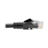 Tripp Lite series Cat6 Gigabit Snagless Molded (UTP) Ethernet Cable (RJ45 M/M), PoE, Black, 6-in. (15.24 cm)