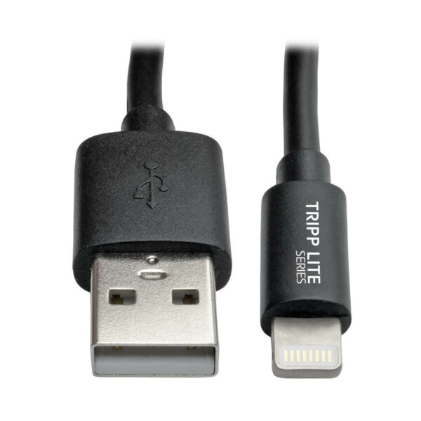 bafe58603d1b9ed5c922fc89f9553b83 Tripp Lite series USB-A to Lightning Sync/Charge Coiled Cable (M/M) - MFi Certified, Black, 4 ft. (1.2 m)