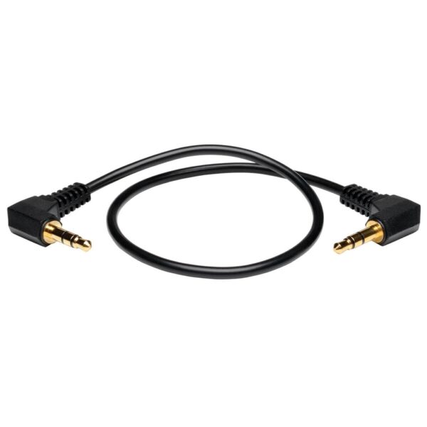 bb0273a9946615f7ea071134143b0cf7 Tripp Lite series 3.5mm Mini Stereo Audio Cable with two Right-Angle plugs (M/M), 1 ft. (0.31 m)
